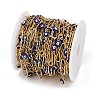 304 Stainless Steel Enamel Evil Eye & Long Oval Link Chains CHS-K021-12G-02-2