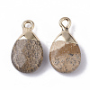 Natural Picture Jasper Pendants G-S359-017D-2