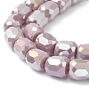 Electroplate Opaque Glass Beads GLAA-F108-10A-05-1