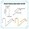 16 Pairs 2 Colors 304 Stainless Steel Arch Stud Earring Findings STAS-UN0047-91-3