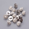 Plastic Shank Buttons BUTT-WH0012-04-3