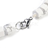 Natural Howlite Hexagon Prism Graduated Beaded Necklaces for Women Men NJEW-K388-03D-3