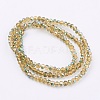 Faceted Rondelle Electroplate Glass Beads Strands X-EGLA-D020-4x3mm-48-2