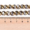 Electroplate Glass Beads Strands EGLA-Q128-04A-FP07-4
