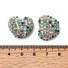 Sparkling Acrylic Heart Beads with Rhinestone Embellishment OACR-NH0001-02A-03-3