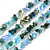 Electroplate Glass Beads Strands EGLA-N002-06C-1