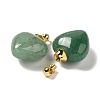 Natural Green Aventurine Perfume Bottle Pendants G-Z039-03G-06-2