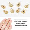 16Pcs 8 Colors Brass Micro Pave Cubic Zirconia Charms KK-NB0001-39-3