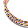 Polyester Cord Braided Necklace Makings MAK-L043-03G-24-2