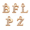 Alloy Rhinestone Charms ALRI-T008-01G-1