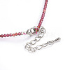 Natural Garnet Beaded Necklaces NJEW-F245-A10-3