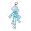 Glass Seed Beaded Pendants PALLOY-MZ01230-01-1