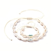 Braided Bead Style Bracelets & Necklaces Jewelry Sets SJEW-JS01091-01-1
