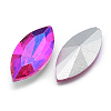 Pointed Back Glass Rhinestone Cabochons RGLA-T020-7x15mm-10-2