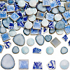 500G 4 Styles Handmade Porcelain Cabochons PORC-SP0001-25-7