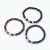 Natural Mixed Stone Beads Stretch Bracelets BJEW-JB03965-1