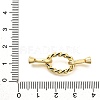 Oval Rack Plating Brass Fold Over Clasps KK-S508-14G-3