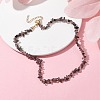 Natural Ice Obsidian Chip Beaded Necklace NJEW-JN04616-02-2