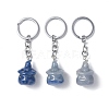 Dyed & Heated Natural Blue Aventurine Keychains KEYC-P011-04P-02-1