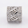 Brass Micro Pave Cubic Zirconia  Beads ZIRC-K003-14P-NR-1