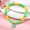 Polymer Clay Column Beaded Stretch Bracelets BJEW-JB09782-01-2