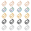 20Pcs 5 Colors 304 Stainless Steel Spiral Nose Rings Set AJEW-FI0001-01-1