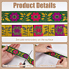 Ethnic Style Floral Pattern Embroidery Polyester Ribbons OCOR-WH0104-04B-4