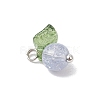 30Pcs 10 Colors Crackle Glass Pendants PALLOY-JF04168-02-5
