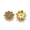 8-Petal Tibetan Style Alloy Flower Bead Caps TIBEB-2347-AG-LF-2