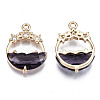 Faceted Transparent Glass Pendants GLAA-T020-18C-2