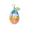 Summer Printed Natural Cowrie Shell Pendants PALLOY-JF04155-2