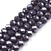 Electroplate Glass Beads Strands EGLA-A044-P6mm-A11-1