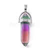 Faceted Bullet Glass Pointed Pendants GLAA-CJC0001-16D-1