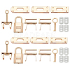 2 Sets Alloy Bag Lock Clasp Set FIND-WR0006-90-1