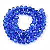 Electroplate Glass Beads Strands X1-EGLA-A034-T8mm-L26-3