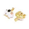 Brass Enamel Pendants KK-T001-04G-3