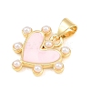 Brass Enamel Pendants LS-KK-B168-01G-04-2