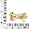 Brass Micro Pave Clear Cubic Zirconia Fold Over Clasps KK-G505-19G-3