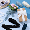 10 Yards 5 Colors Polyester Raw Edge Lace Trim SRIB-PH0001-86-4