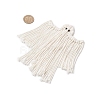 Woven Macrame Cotton Ghost Pendant Decorations HJEW-JM03750-4