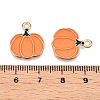 Thanksgiving Day Theme Alloy Enamel Pendants X-ENAM-T020-35N-3