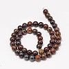 Natural Red Tiger Iron Round Bead Strands G-P075-22-6mm-2