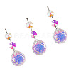 3Pcs Crystal Glass Hanging Sun Catcher AJEW-TADJ0001-08C-1