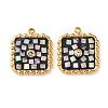 304 Stainless Steel Enamel Pendants STAS-F352-04A-02-1