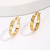 Minimalist 201 Stainless Steel Moon Hoop Earrings TD3757-3