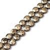 Electroplated Natural Lava Rock Beads Strands G-A256-F01-01F-1