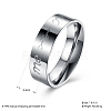 Valentine's Day Gifts Engraved You & Me Titanium Steel Couple Rings For Men RJEW-BB16362-7-3