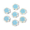 Painted Opaque Acrylic Beads OACR-T029-02B-1