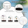   6 Sets 3 Style Iridescent Glass Dome Cover DJEW-PH0001-26A-4