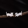 Stainless Steel Small Animal Stud Earrings for Women PW-WG5B49B-18-1
